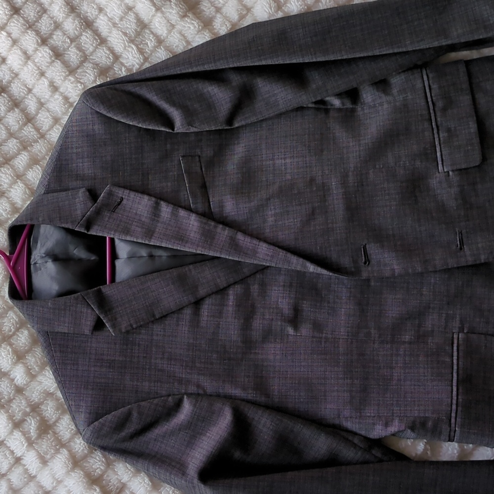 J Ferrar Blazer...Slim 38R Black/Gray Plaid